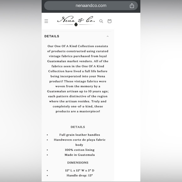 Nena & Co. FARMERS MARKET TOTE - CORTE DE PLAYA - BLACK - NO. 27070 - Picture 7 of 8